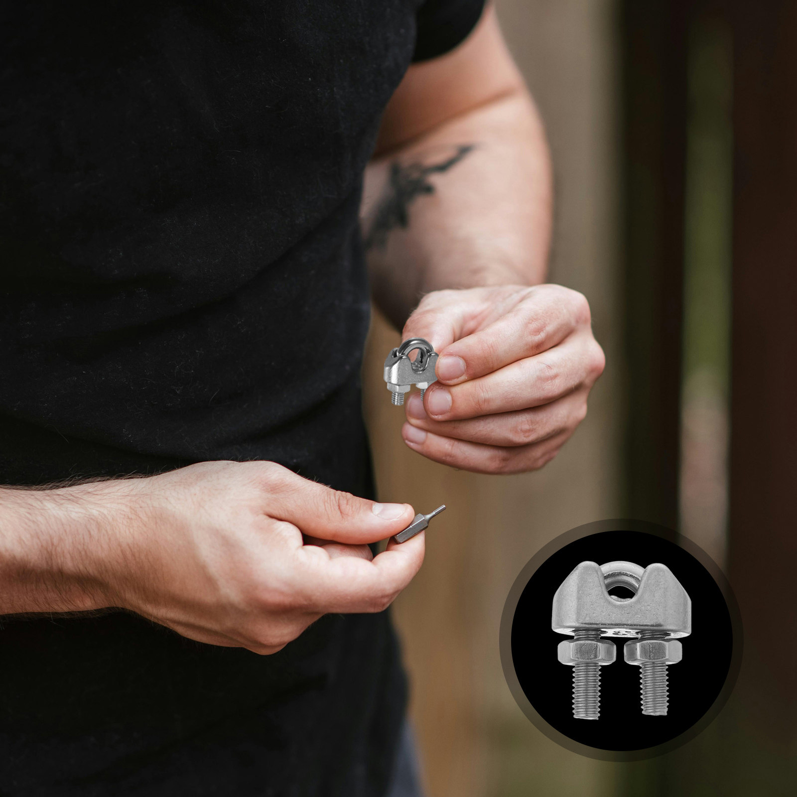 U Lock Heavy Duty - 24 шт. зажимов для троса из