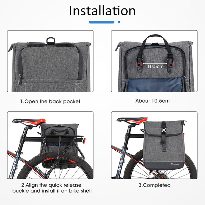 Велосипедный рюкзак WEST BIKIN – обзор и цена Cycling Commuter Backpack Laptop